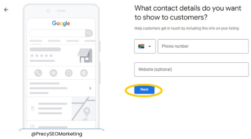Add the phone number
